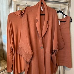 MarlaWynne Pumpkin Kimono Jacket-Top-Turtleneck Top 3x
